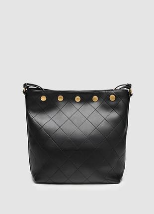 Сумка quilted drawstring bag in black/gold