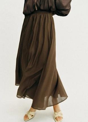 Спідниця жіноча коричнева zara new