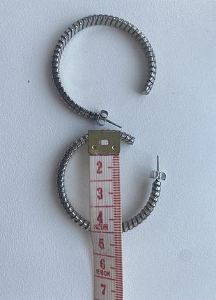 Серьги кольца, стальные 4