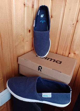 Женские темно-синие текстильные аутентичные слипоны (эспадрильи) от adidas