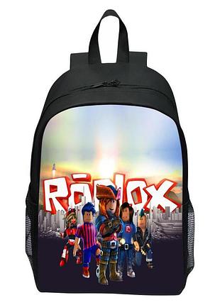 Школьный портфель роблокс, рюкзак roblox черный детский