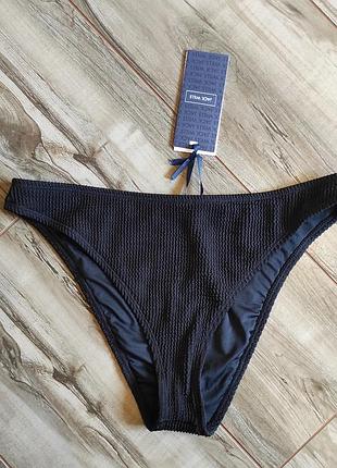 Черные плавки танга жатка (жаккардовые плавки) от купальника jack wills, размер 14 (l)