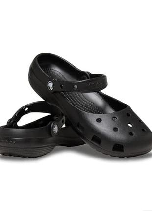 Балетки чорні crocs women's classic ballet clogs black