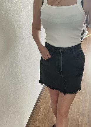 Джинсова мініспідниця pull&bear. s-m. 5