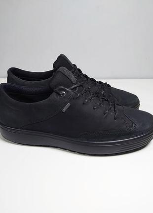 Кросівки ecco soft 7 tred gtx men's 45022451052 suede goretex black 43 р. оригінал
