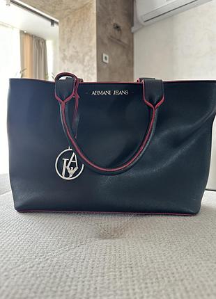 Сумка armani jeans, чорна