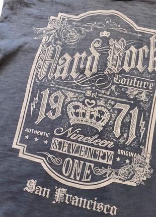 Футболка hard rock couture, сіро-блакитна