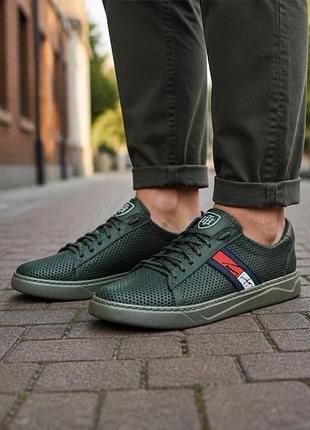 Чоловічі літні кросівки кеди hilfiger натуральна шкіра т-5