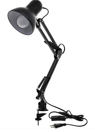 Лампа для освітлення desk lamp з регулюванням висоти із кріпленням до столу, колір: чорний