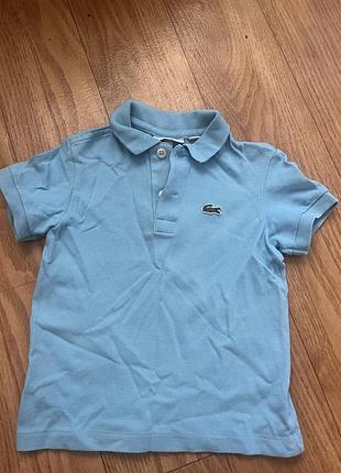 Блакитне поло футболка lacoste