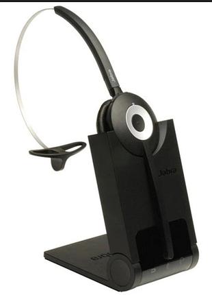 Профессиональная беспроводная dect гарнитура jabra pro 920 mono с док-станцией и блоком питания, полный комплект для стационарного телефона