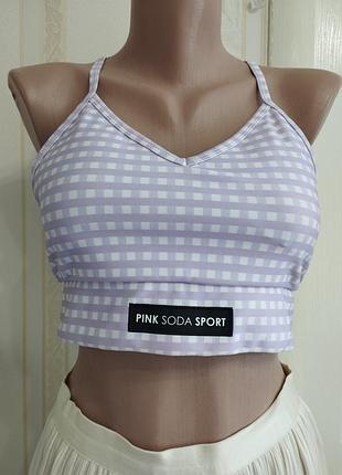 Сиреневый спорт топ, pink soda, 38/m