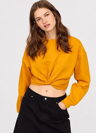 Гірчичний світшот від h&m