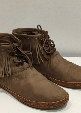 Женские кожаные сапоги макасины ботинки байкерские ugg alexia dark chestnut shoes