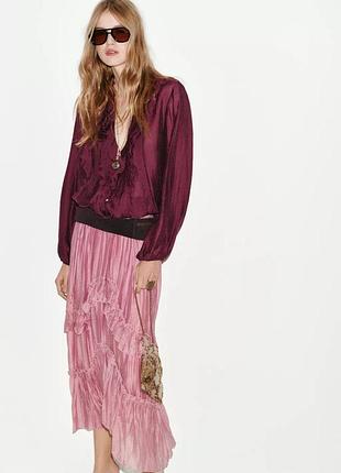 Спідниця жіноча рожева zara new