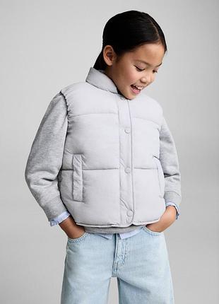 Стьобаний жилет із гудзиками mango 3619, 3620