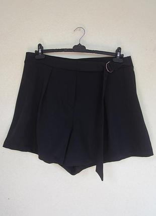 Новые женские черные шорты из плотной ткани от h&amp;m
