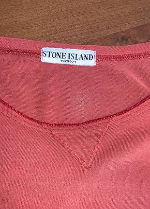 Лонгслив stone island терракотовый 5
