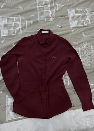 Сорочка lacoste бордова xs