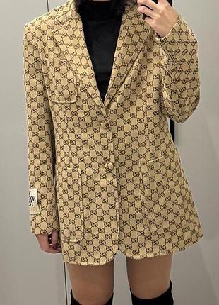 Жіночий дизайнерський піджак жакет gucci😍