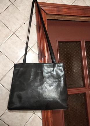 Вінтажна шкіряна сумка -тоут від i ponti firenze (genuine leather )