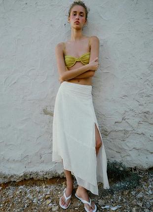 Спідниця жіноча біла zara new