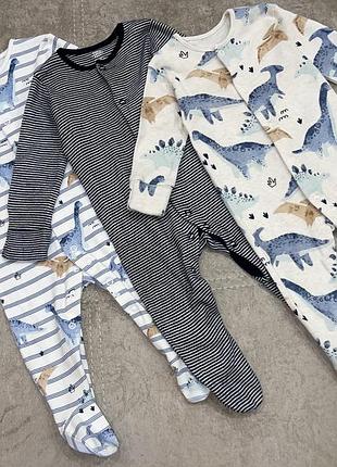 Набор комплект человечков matalan 3-6мес 3шт