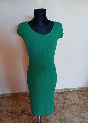Изумрудное трикотажное платье (green dream, s)