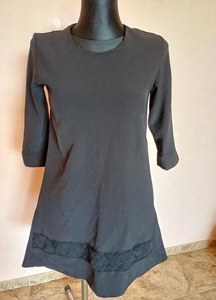 классическое черное платье women's wear (размер 34/xs)