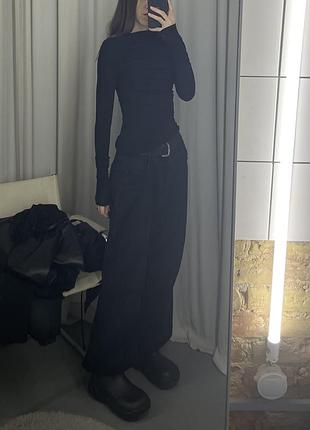 Чорні baggy джинси на низькій посадці