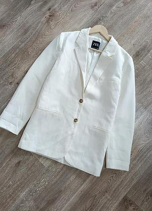 Молочний жакет піджак zara