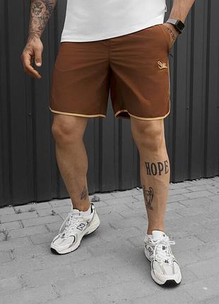 Мужские легкие пляжные шорты staff el brown logo
