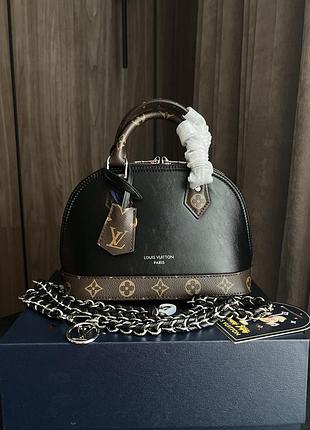 Шкіряна сумка alma 18.5см | 25см в канві монограм l