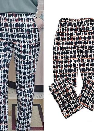 Котонові брюки в принт marks&spencer
