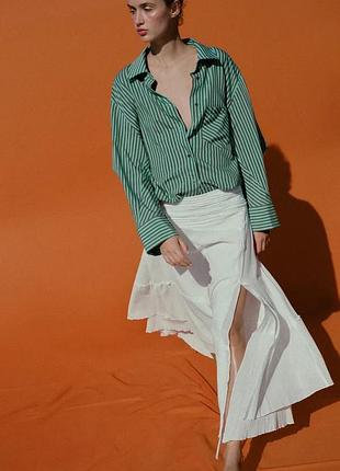Спідниця жіноча біла бавовняна zara new