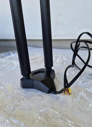 Зовнішня антена wifi 6e для маршрутизаторів та пк, що підтримує три діапазони: 2.4 ггц, 5 ггц та 6 ггц