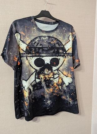 Футболка one piece anime oversized xxxl аніме принт