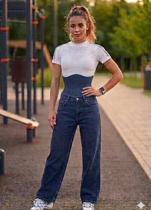 Джинсовый подгрудный корсет от xs -xxl