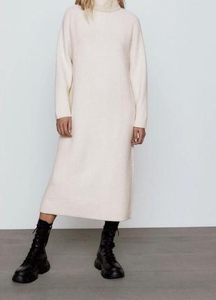 Теплое миди платье от zara,p. m можно и более