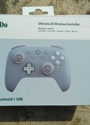 Бездротовий геймпад 8bitdo ultimate 2c new color blueberry з ефектом холла для windows 10, 11, android, steam deck