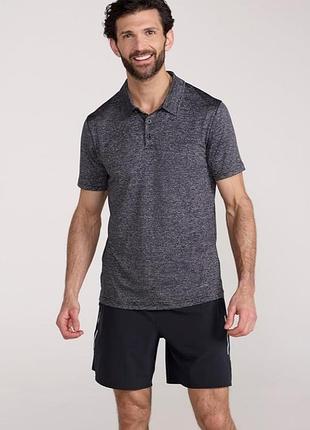 Чоловіча спортивна футболка -поло, mountain warehouse agra striped mens polo t-shirt -uv protection, sweat wicking top, lightweight.m.
