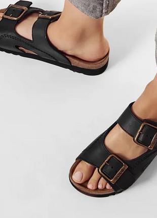 Шкіряні сандалі шльопанці scholl, 37 розмір, аналог birkenstock