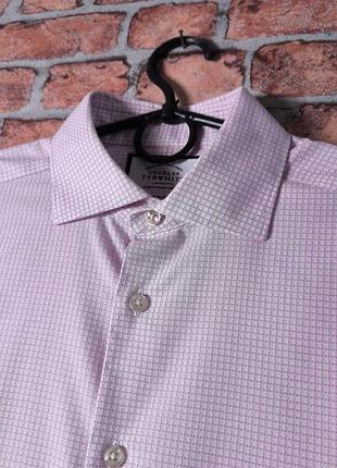 Сорочка в дрібну клітинку slim fit non iron charles tyrwhitt