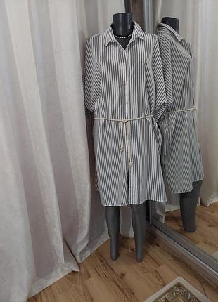 Суперове з пояском плаття 👗 сорочка великого розміру