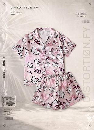Комплект для сну піжама  хеллоу кітті hello kitty y2k сорочка та шорти