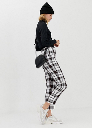 Asos design укороченные брюки в клетку