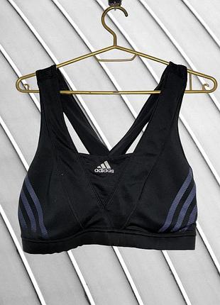 Жіночий чорний спортивний топ adidas l xl оригінал адідас стан ідеал 48 50 з чашечками фітнес біговий літній брендовий бра