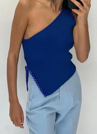 Асиметричний топ в рубрик zara m