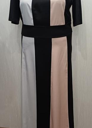 Сукня-максі block dress (великий розмір / plus size)
