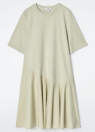 Cos asymmetric mini t-shirt dress сукня футболка